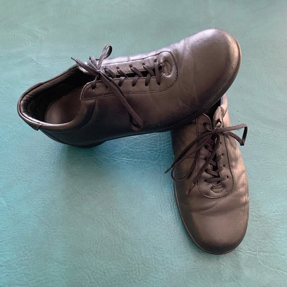 Kumfs ladies size 39 or 8.5 leather lace up loafer style black shoes comfortable - Picture 4 of 8